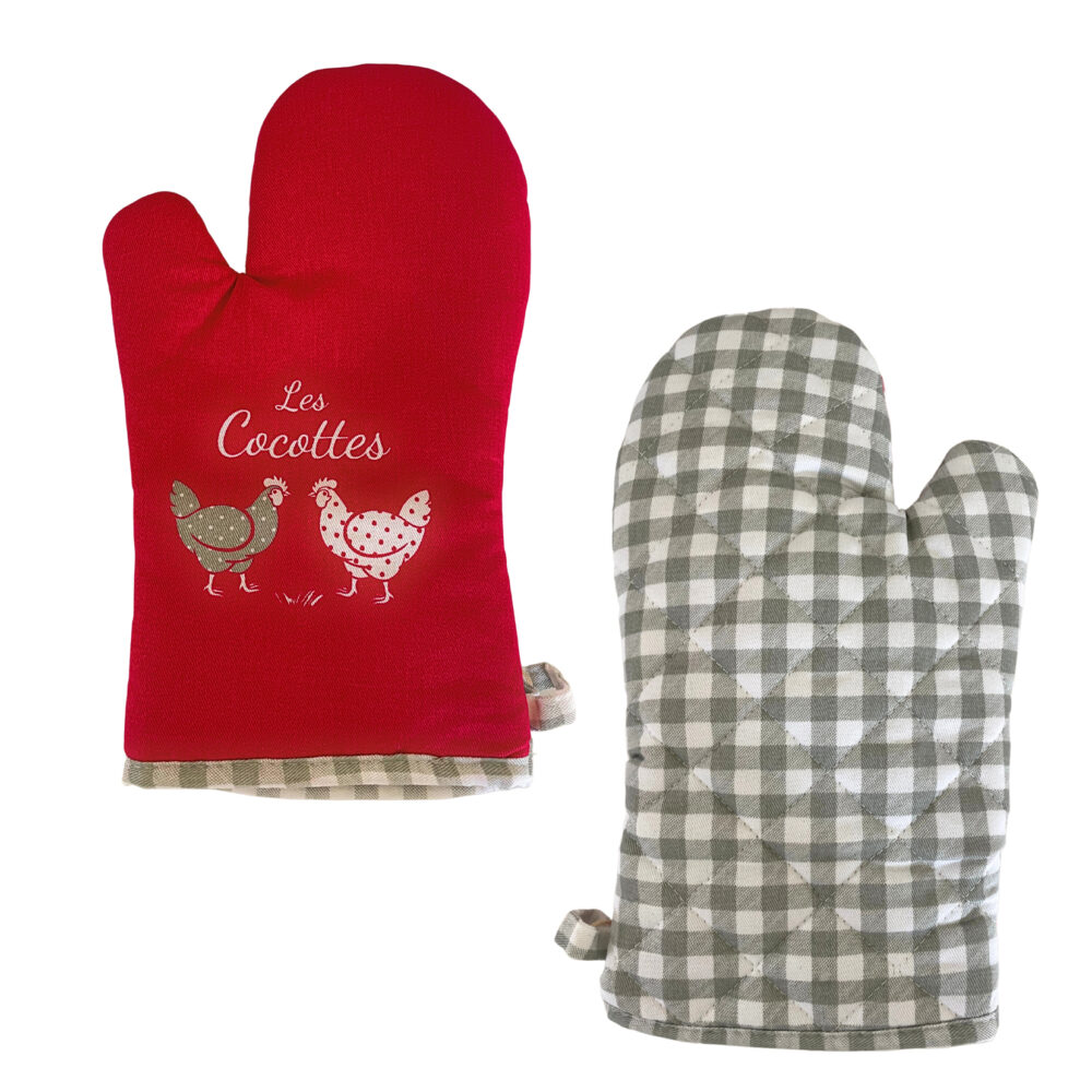 Oven mitt red Les Cocottes